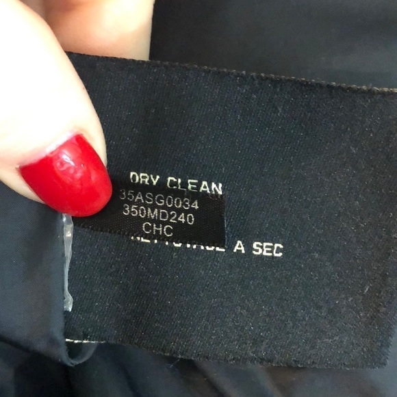 Cole Haan Down Puffer Coat Bow Cuffs Feathers Size Medium Zipper Pockets - Picture 9 of 13